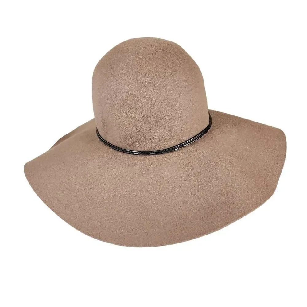 Target- Women’s 100% Wool Floppy Hat Wide Brim with Chain Detail